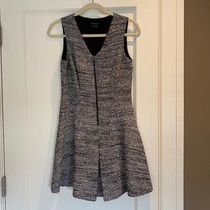 Theory--tweed zip-front dress